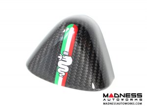 Alfa Romeo 4C Carbon Fiber Upper Safety Belt Ring Cover - Italian Alfa Flag Theme